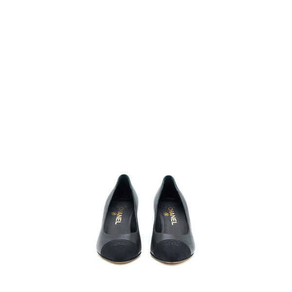 Chanel Size 36 CC Logo Heels With Pearl Black