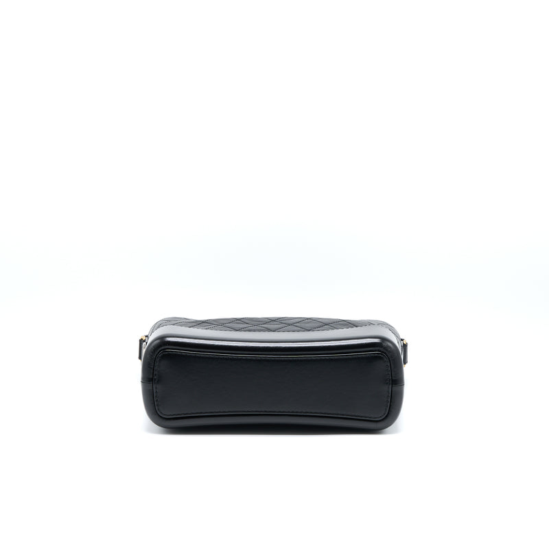 Chanel Large Gabrielle Hobo Bag Aged Calfskin Black Multicolour Hardware