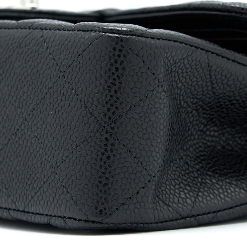 Chanel Small Classic Flap Bag Caviar Black SHW(Microchip)