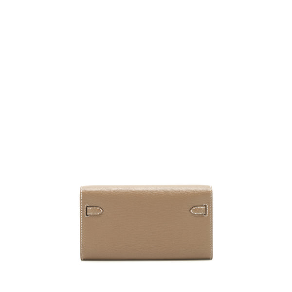 Hermes kelly to go Chevre Mysore Etoupe SHW Stamp Z
