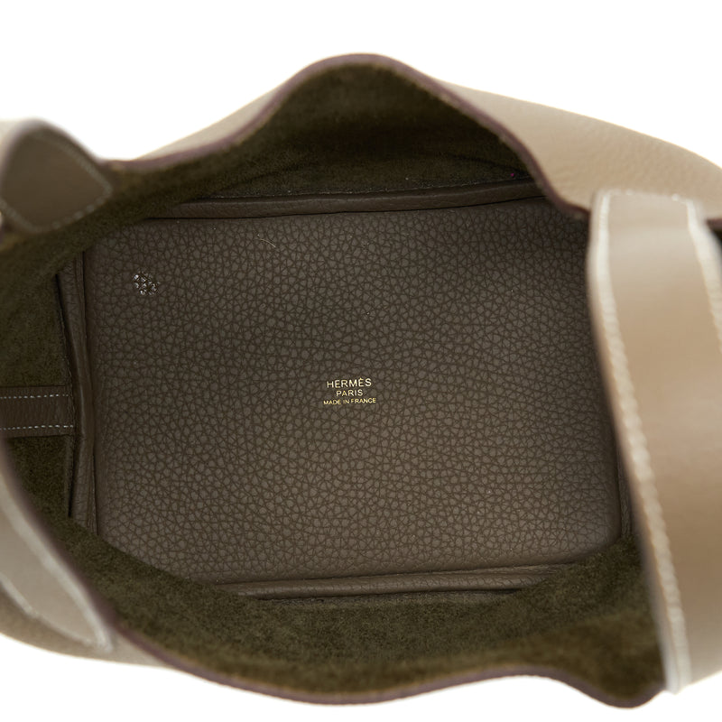 Hermes Picotin 18 Lock Bag Etoupe GHW Stamp D