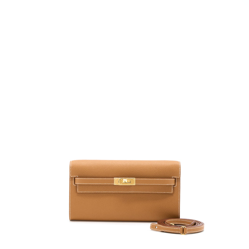 Hermes Kelly To Go Epsom Gold GHW Stamp U