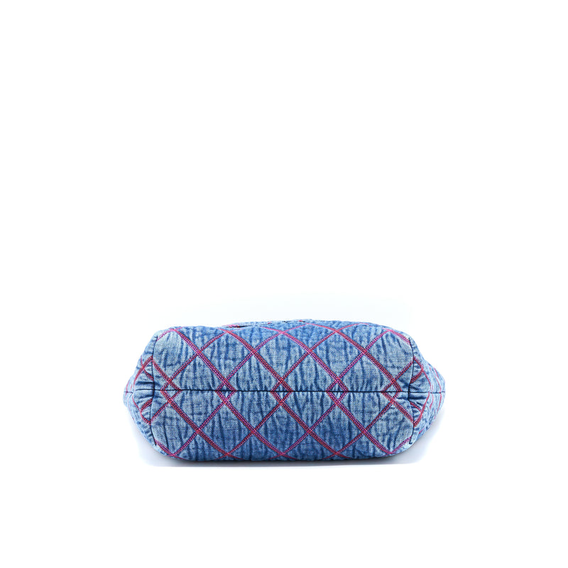 Chanel COCO Beach Denim Tote Bag SHW (Microchip)