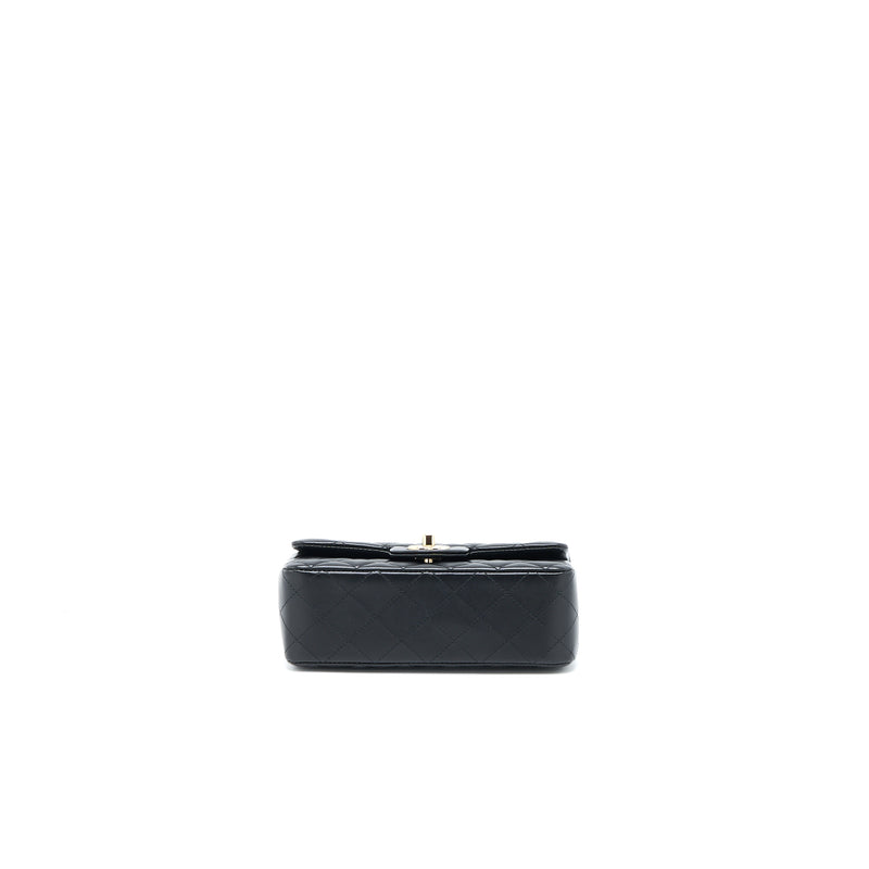 Chanel Classic Mini Rectangular Flap Bag Lambskin Black LGHW (Microchip)