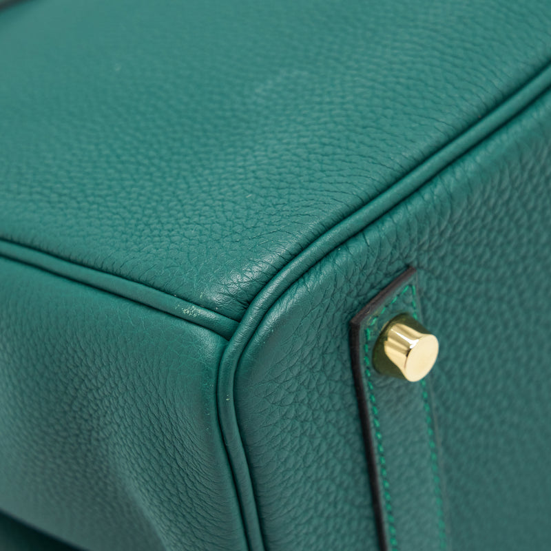 Online Shop Hermes Z6 Malachite Green Original Togo Leather Birkin Bag 30CM  – HEMA Leather Factory