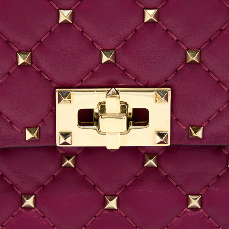 Valentino Rockstud Spike Bag Napa Pink GHW