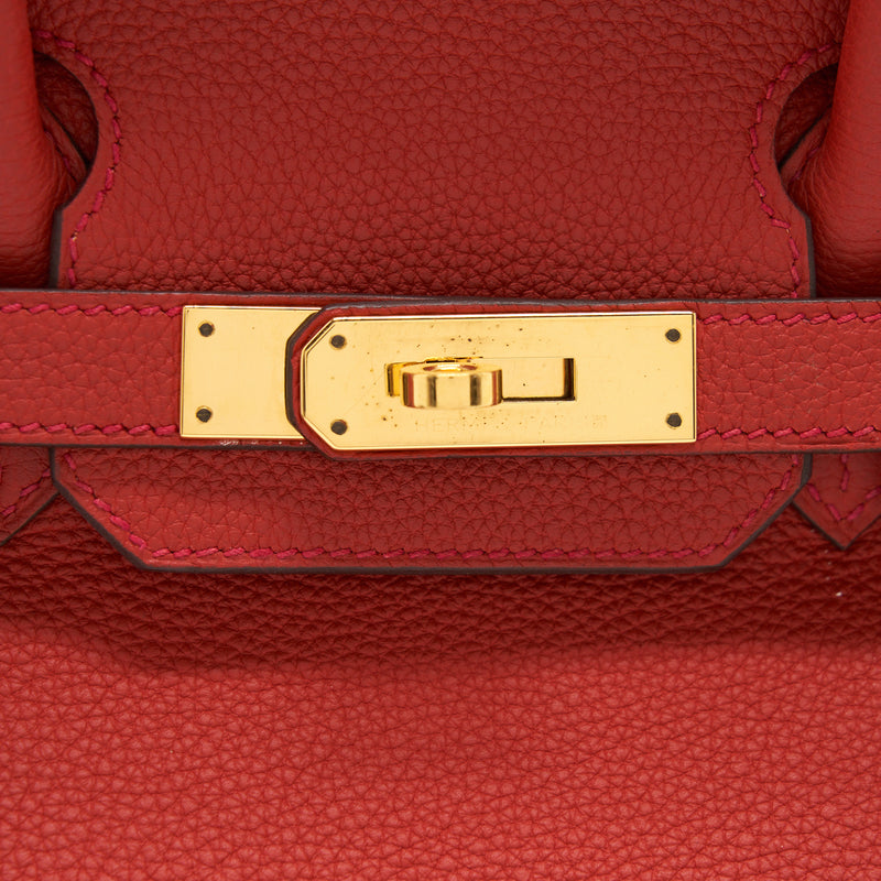 Hermes Birkin 30 Togo D5 Geranium GHW Stamp X
