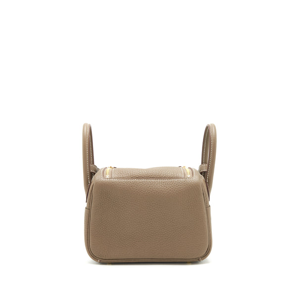 Hermes mini Lindy clemence Etoupe GHW stamp Z