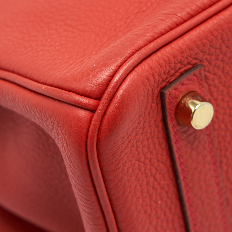 Hermes Birkin 30 Togo D5 Geranium GHW Stamp X