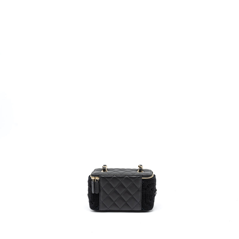 Chanel Long Vanity with Giant Chain Tweed/Lambskin Black LGHW