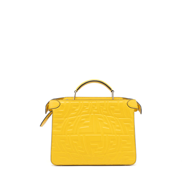 Fendi Top Handle Peekaboo Lambskin Yellow SHW