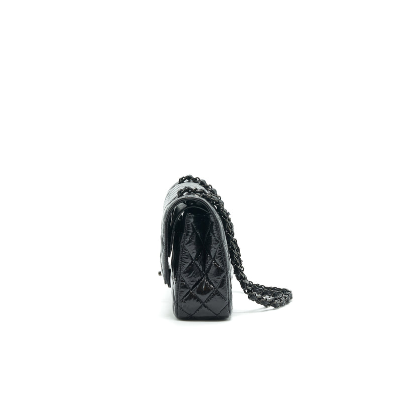 Chanel Crumpled Calfskin Quilted Mini Square So Black Bag