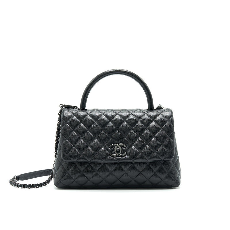 Chanel Black Quilted Caviar Mini Coco Handle Pale Gold Hardware, 2020  Available For Immediate Sale At Sotheby's