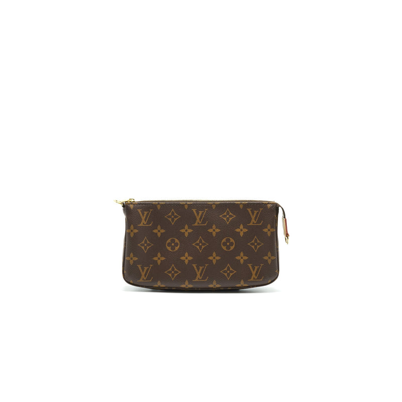 LOUIS VUITTON Pochette Accessories Monogram Canvas Pouch Bag Brown