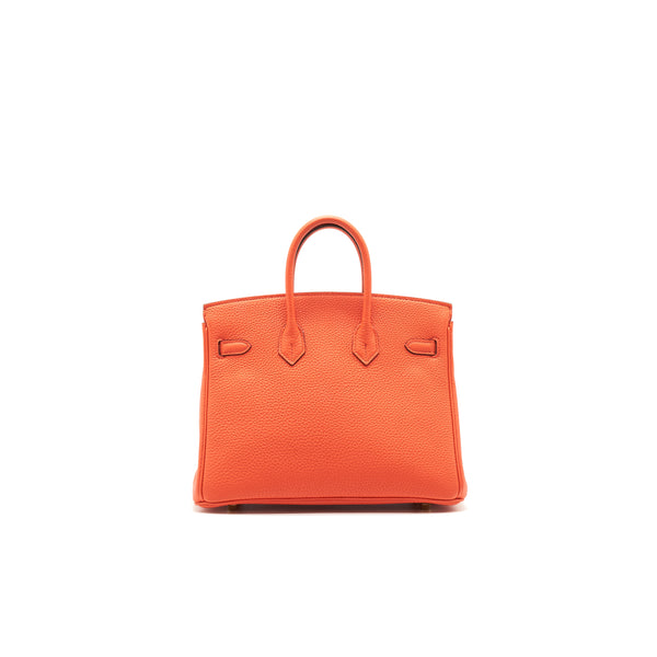 HERMES BIRKIN TOGO 25 ORANG POPPY