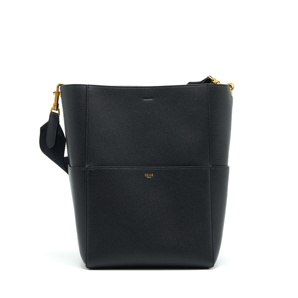 Celine Sangle Bucket Bag Black With GHW