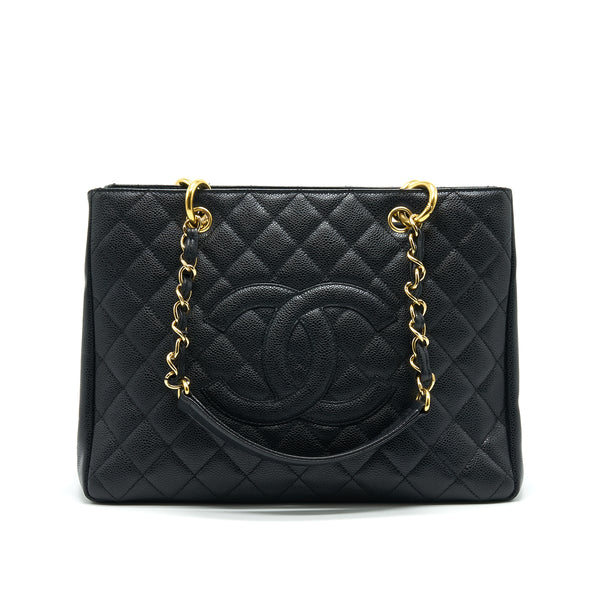 CHANEL CAVIAR GRAND SHOPPING TOTE GST BLACK