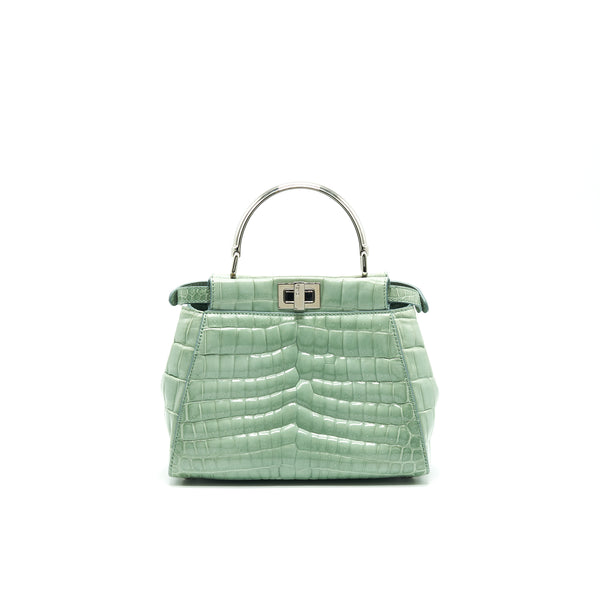 FENDI CROCODILE PEEKABOO ICONIC MINI MINT GREEN