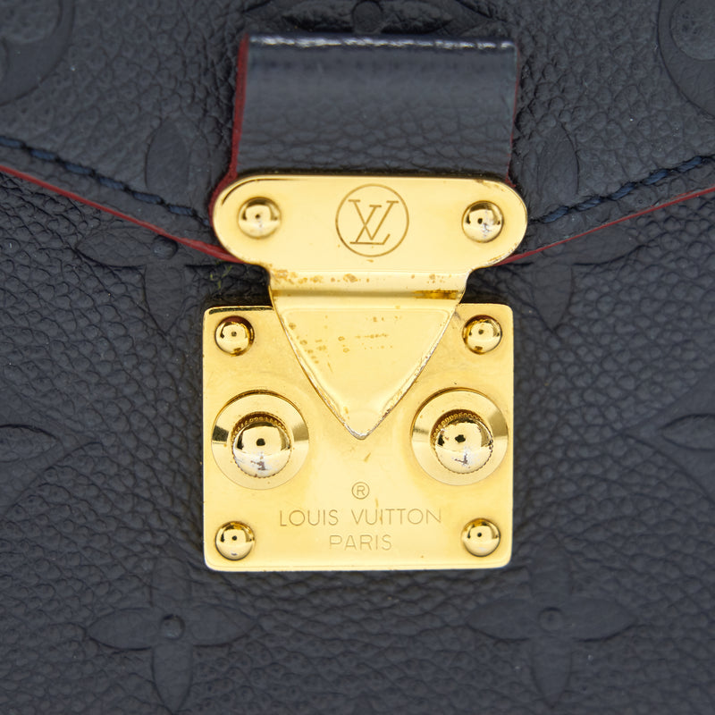 LOUIS VUITTON POCHETTE METIS Monogram Empreinte Leather Marine Rouge