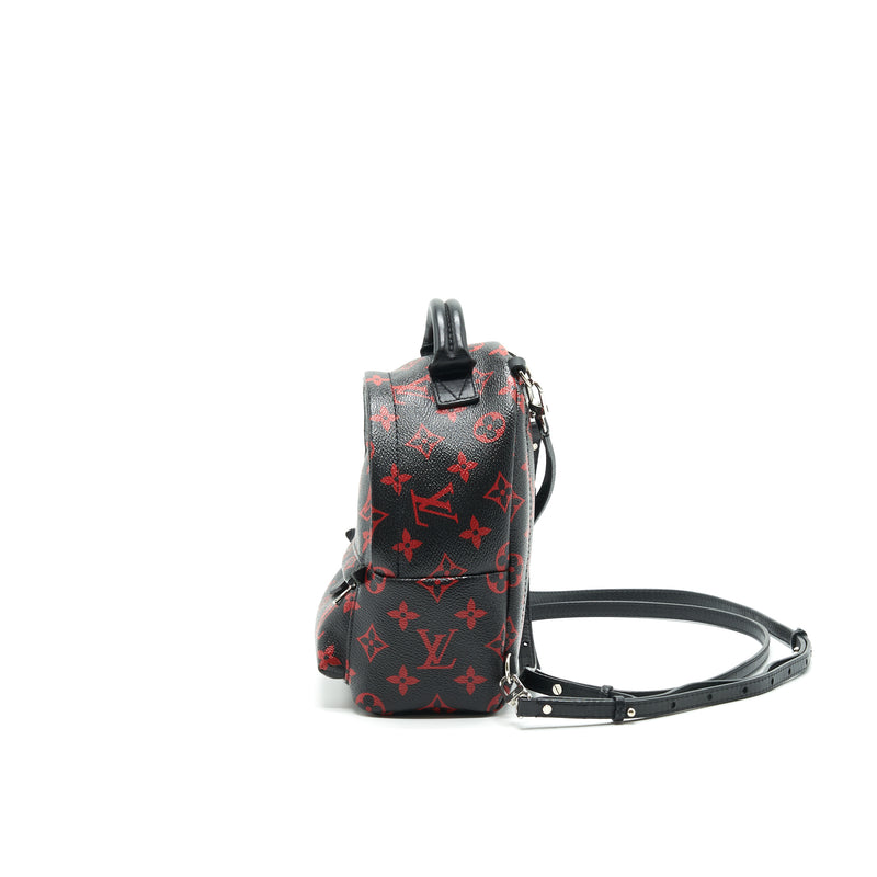 loui vuitton backpack black and red Louis Vuitton Palm Springs Mini Backpack in Black and Red