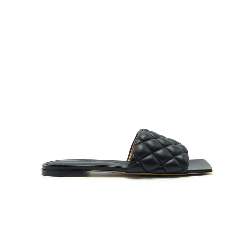 BOTTEGA VENETA PADDED SANDALS BLACK SIZE38.5