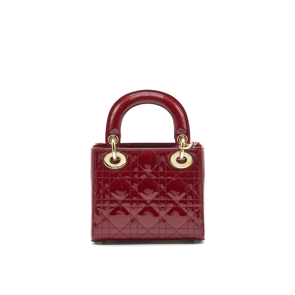 Dior Mini Lady Dior Patent Leather Red