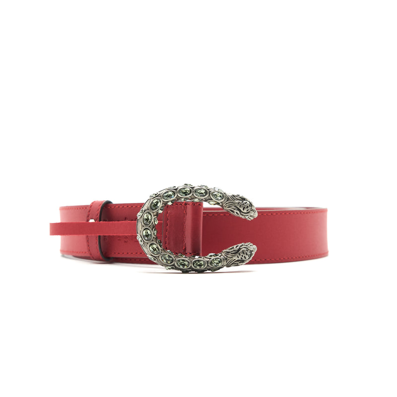 Gucci Dionysus Leather Belt Red