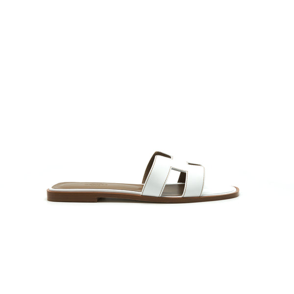 Hermes Oran Sandals Blanc Size38