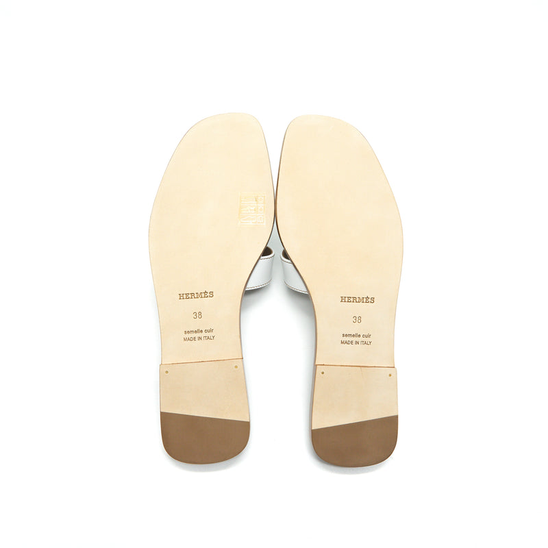 Hermes oran sandals Blanc size 38