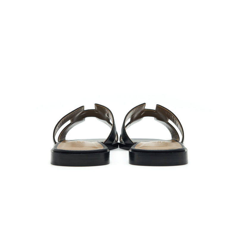 Hermes Oran Sandals Black Size38