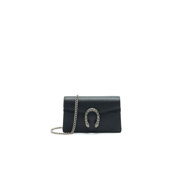 Gucci Dionysus Leather Super Mini Bag Black