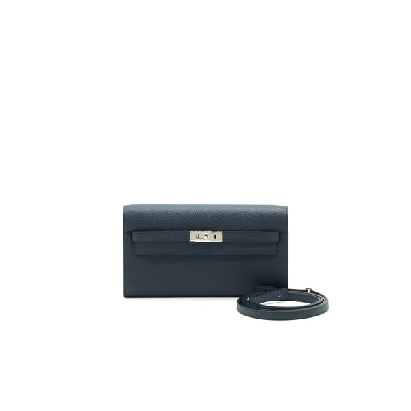 Hermes Classic Kelly to go Blue Nuit/ Black SHW