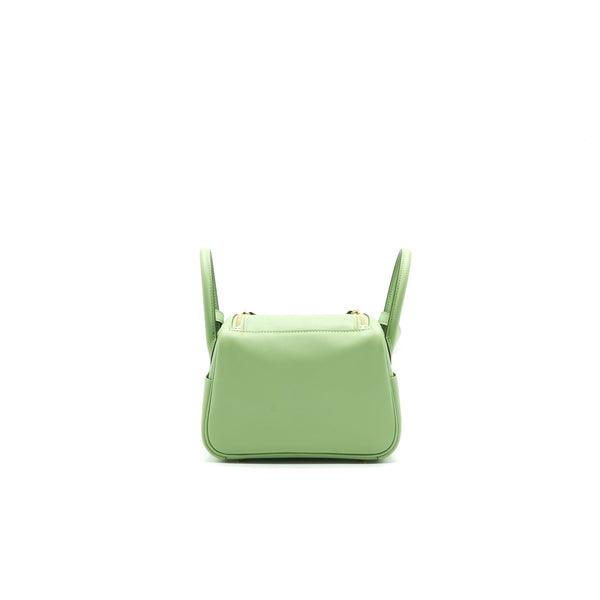 Hermes mini Lindy Vert criquet GHW Swift leather stamp Y