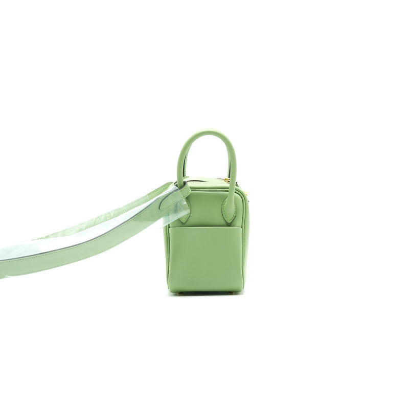 Hermes mini Lindy Vert criquet GHW Swift leather stamp Y