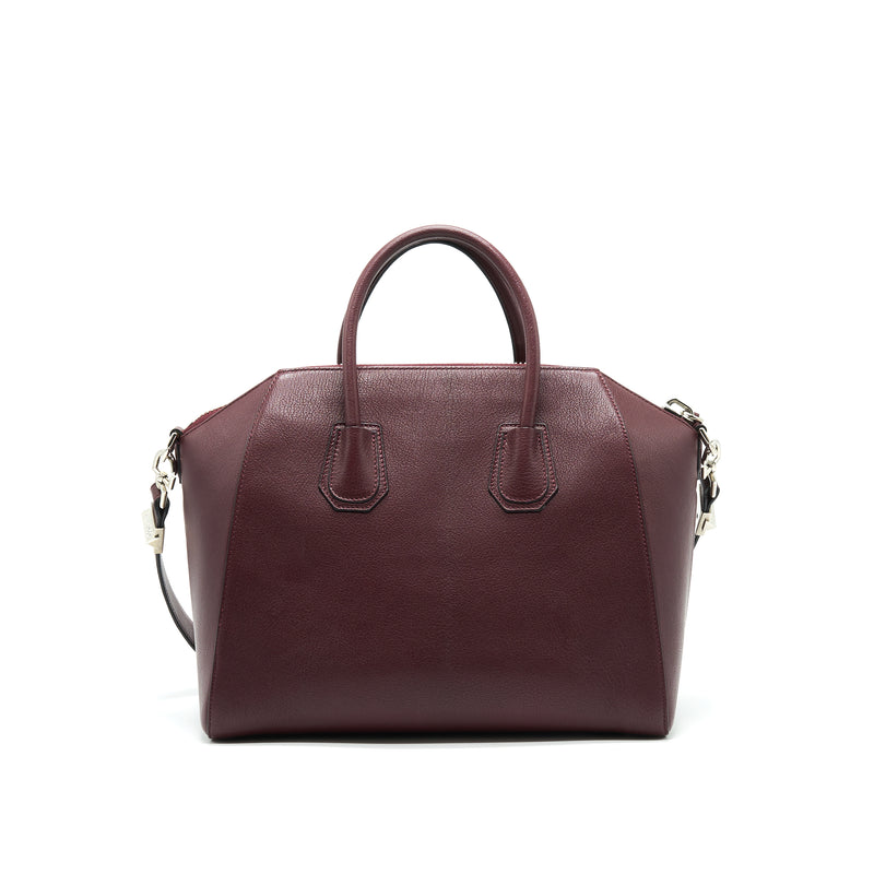 Givenchy Antigona Medium Burgundy Trained Leather Handbag