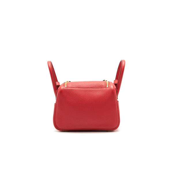 Hermes Mini Lindy Rouge Tomate GHW Stamp Y