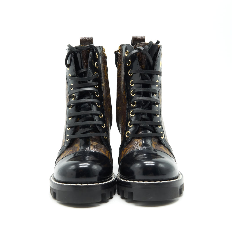 Louis Vuitton - Authenticated Star Trail Ankle Boots - Patent Leather Brown Plain for Women, Very Good Condition