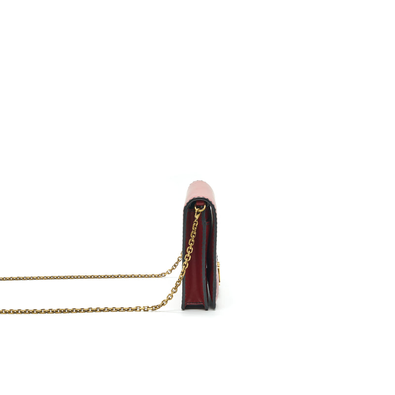 Dior J'adior Wallet on Chain Dark Red GHW