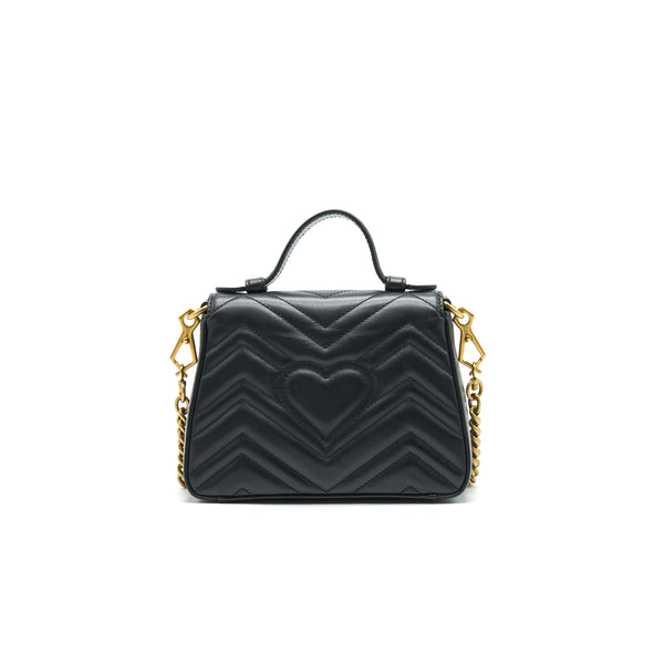 GUCCI GG Marmont Mini Top Handle Bag Black