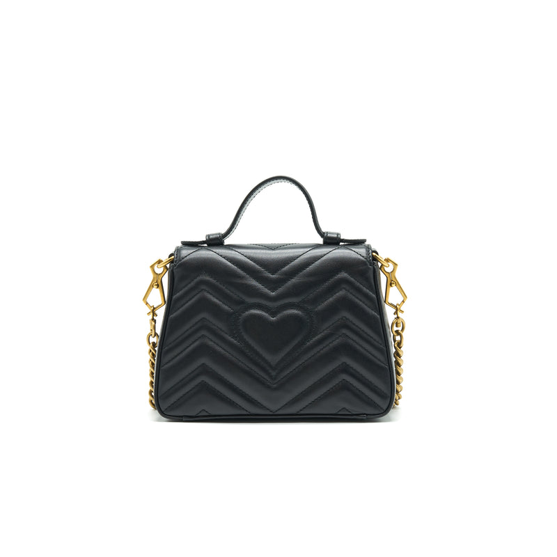 GUCCI GG Marmont Mini Top Handle Bag Black