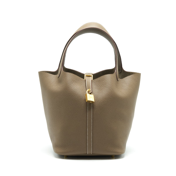 Hermes Picotin 22 Lock Bag Etoupe GHW Stamp Z Year2021