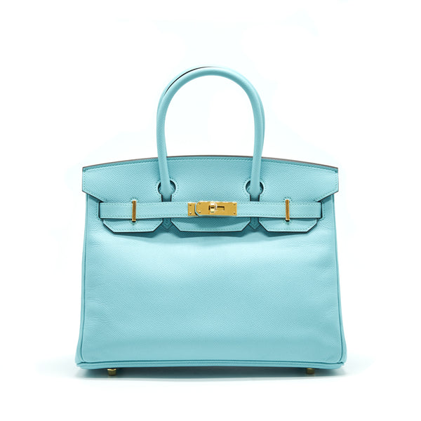 HERMES BIRKIN 30 BLUE ATOLL EPSOM GHW