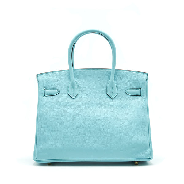 HERMES BIRKIN 30 BLUE ATOLL EPSOM GHW