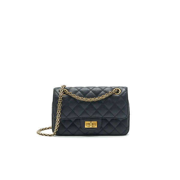 Chanel Small 2.55 Handbag Black GHW Serial 23