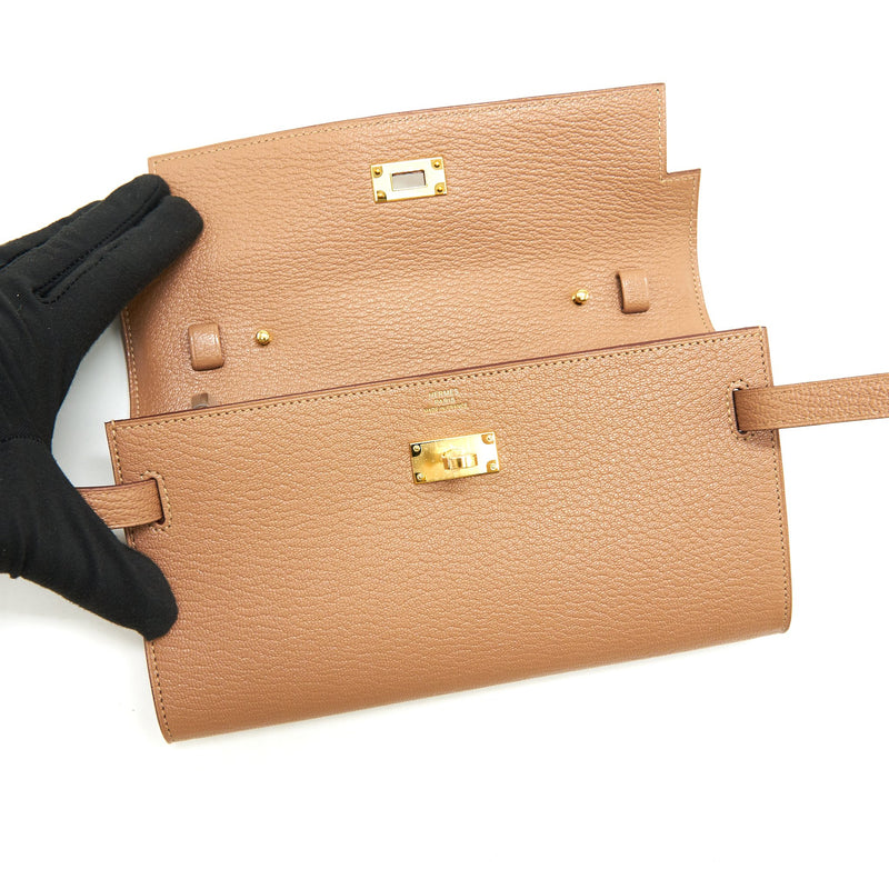 Hermes Kelly To Go Chevre Mysore 2J Quebracho GHW Stamp Z