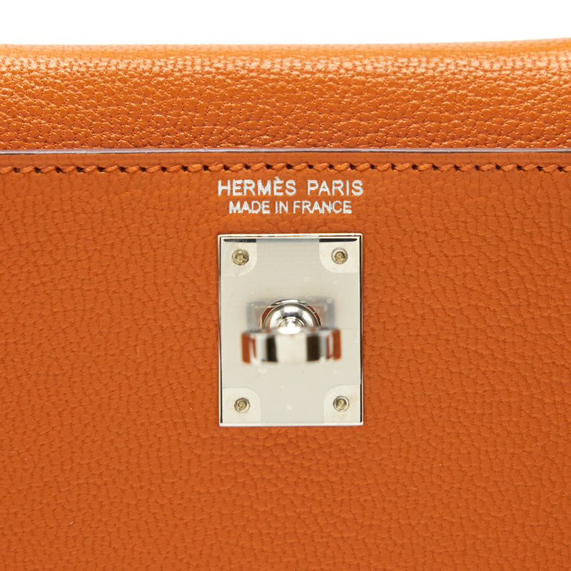 Hermes Mini Kelly Ⅱ Verso Chevre Mysore sanguine / orange SHW Stamp Y