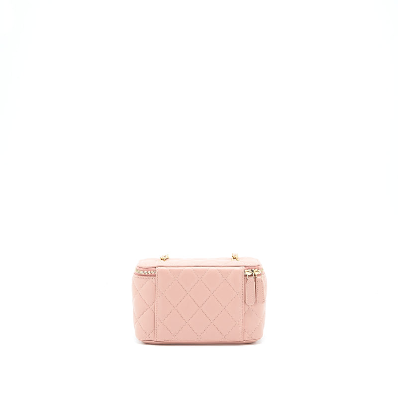 Chanel 21B Pearl Crush Long Vanity with Chain dark Pink GHW