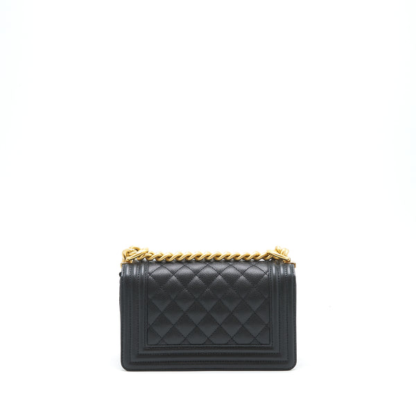 Chanel Small Boy Bag Caviar black GHW (microchip)