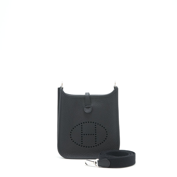 Hermes mini Evelyne 16 Black SHW Stamp Z