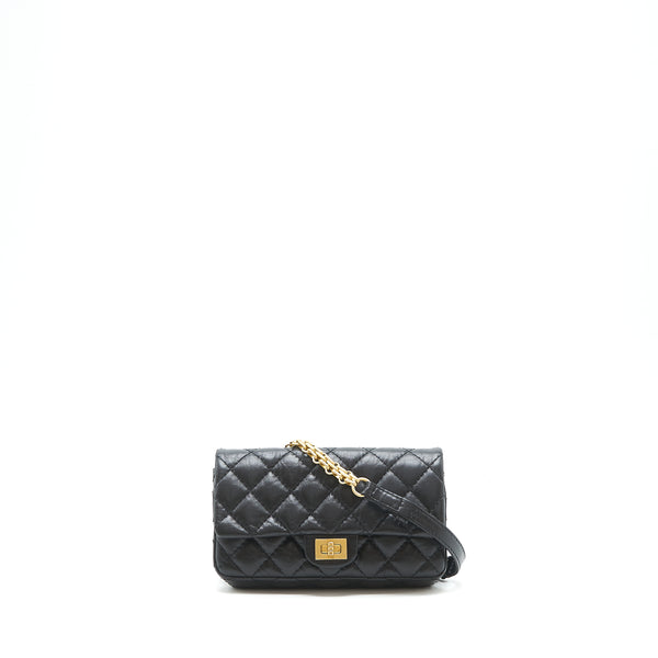 Chanel 2.55 Reissue mini waist Belt Bag black GHW